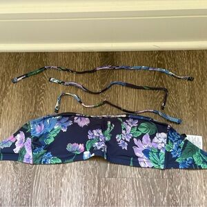 J. Crew Bandeau Bikini Top in Retro Floral Size S